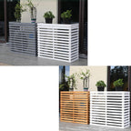  Housses Décoratives Pour Climatiseur Pour Clôture Extérieure – Housse élégante Pour Unité De Climatisation Avec Support De Plante En Bois Et Couvercle Supérieur Pour Une Protection Améliorée Et Un