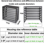 GENERIC Housse De Poubelle D'extérieur, Climatiseur Multifonction, Housse En Aluminium, Réduction Du Bruit, Installation Facile, Idéale Pour Une Utilisation Dans Le Jardin Et Le Balcon