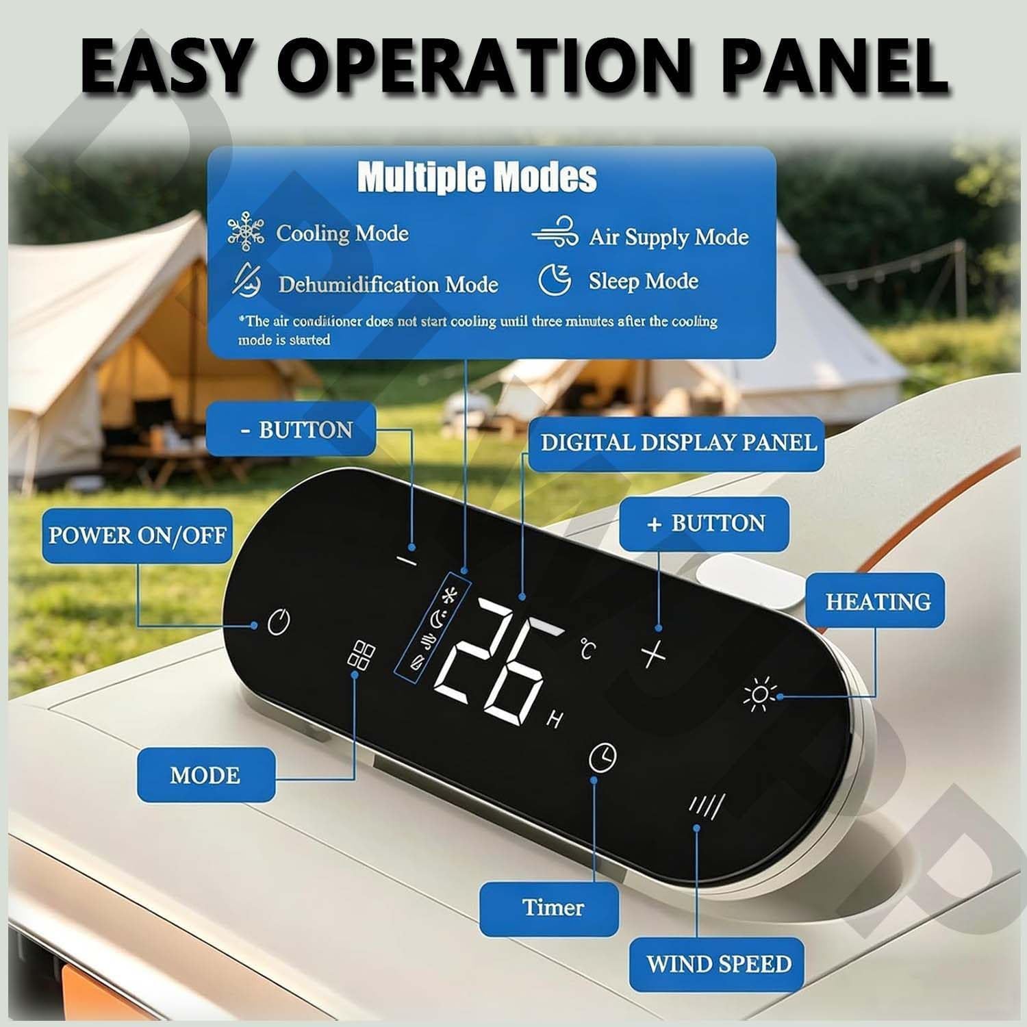  Climatiseurs Portables Mobiles Pour L'extérieur Unité Climatisation Pour Tente Glacière Extérieure Pour Camion Portable Pour Tente,Camping Car Caravane