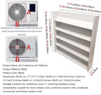GENERIC Climatiseur Extérieur - 65 X 65 Cm - Pare-vent Pour Flux D'air Direct - Grille D'aération Réglable - Résistant Aux Intempéries - Pour Une Efficacité énergétique Et Un Confort Optimal