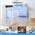 GENERIC Réservoir D'air évaporatif Portable 5L, 3 Modes Et Minuterie 12h, Télécommande, Fonctionnement Silencieux Pour La Chambre à Coucher, Bureau Et Camping, Aucun Tuyau Nécessaire