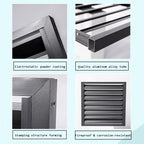 GENERIC Écran De Clôture Pour Climatiseur Extérieur Et Support De Fleurs – Coque En Alliage D'aluminium Pour Unité Extérieure Support De Plante En Métal Anti-corrosion Blanc B Taille 2-3P
