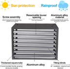 GENERIC Housse Réglable Pour Climatiseur Extérieur – Stores Divisés En Aluminium Résistant Aux Intempéries Et Bouclier De Pompe à Chaleur, Couleur élégante Pour Dissimuler L'unité AC, Clôture Durable Et