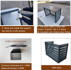 GENERIC Couvertures En Aluminium Pour Climatiseur - Protection Centrale Du Condensateur AC - Protection De Pompe à Chaleur CVC - Couvercle De L'unité CA Résistant Aux Intempéries - Protection En Aluminium De