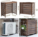 GENERIC Housse De Protection Pour Climatiseur Extérieur Et Pompe à Chaleur – Séparateur De Clôture En Bois Massif, Boîtier De Poubelle, Support De Fleur, Grilles De Protection Pour Unités AC, Taille Unique