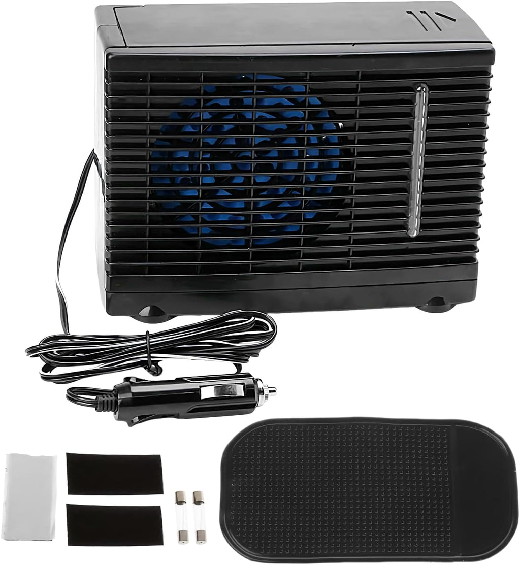  Weiting Climatiseur De Voiture Portable - Rafraîchisseur D'Air Portatif Pour Voiture | Appareil De Refroidissement 12V Avec Montage Adhésif Pour Camping-car, Camping, Camion, Voyage, Tente, Road Trip