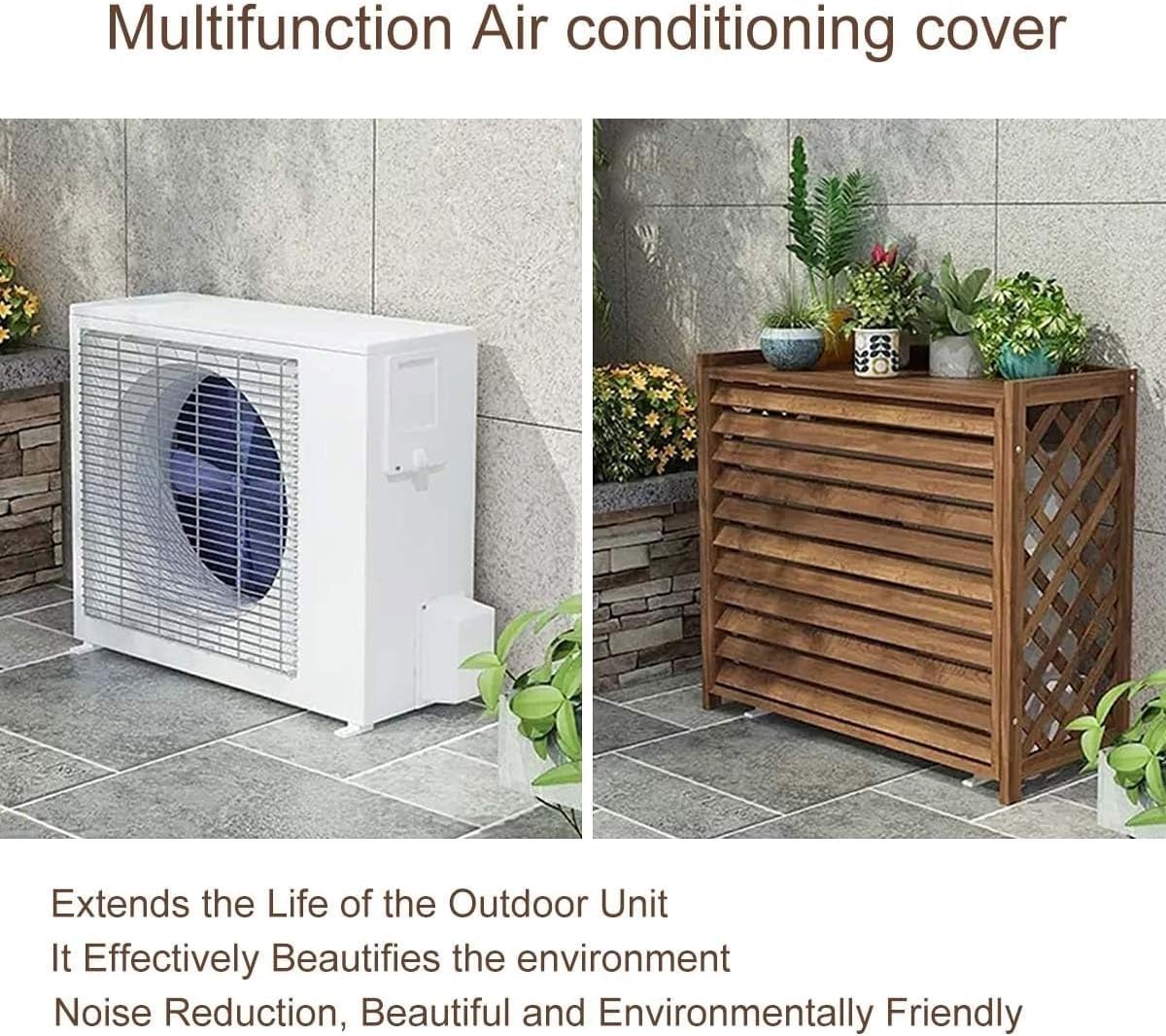  Housse De Protection Antivol Pour Climatiseur, Toutes Saisons, Protection De Confidentialité Pour Clôture Extérieure, Support Pour Plantes Pour Balcon De Jardin, étanche