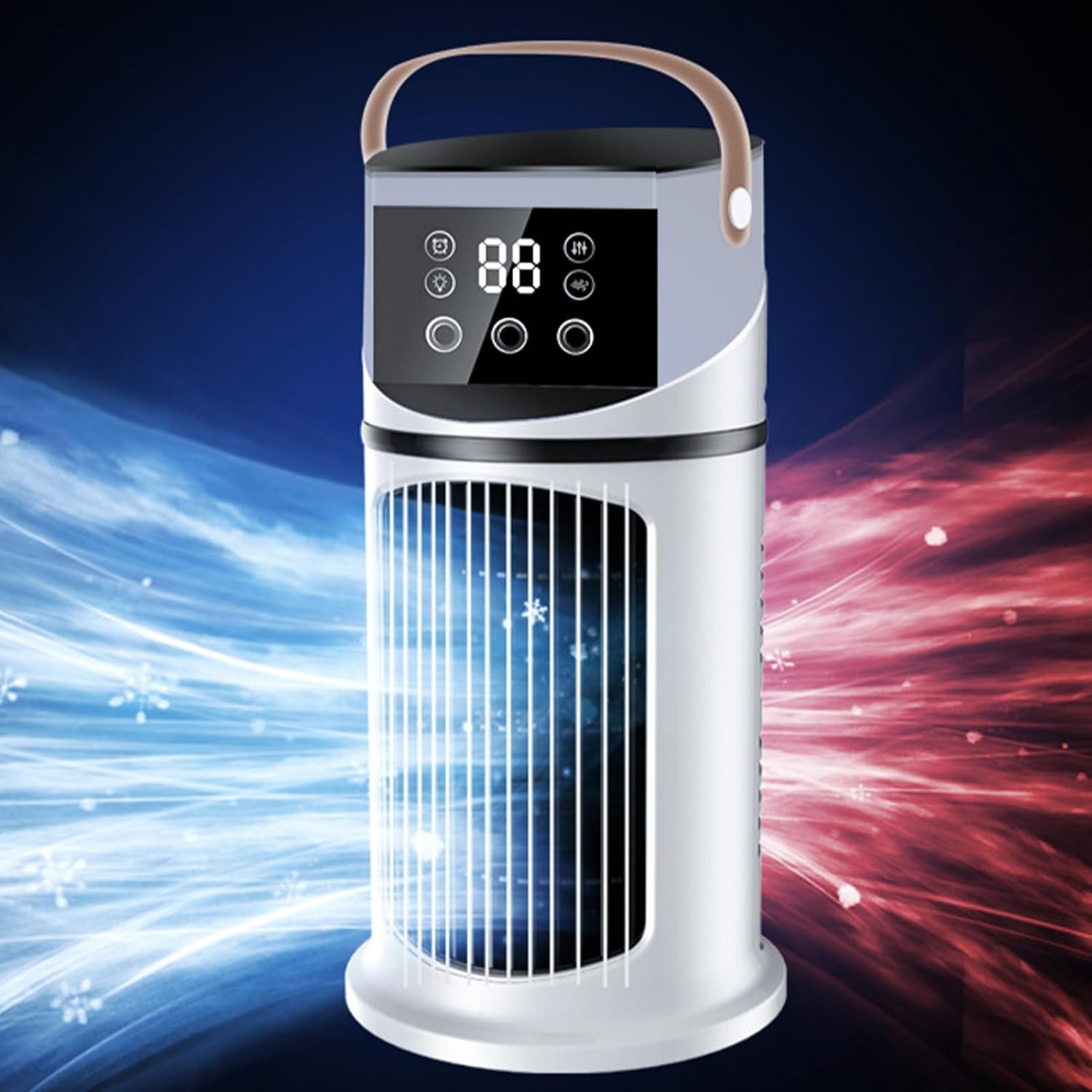 Genérico Climatiseur De Bureau | Ventilateur Climatiseur Pour Refroidir Les Pièces, Machine De Brumisation Réglable 9 Vitesses Avec Lumière LED Pour , Travailler, étudier Et Réunions