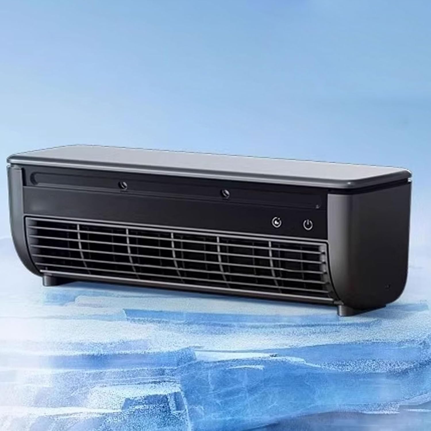 GENERIC Ventilateur Climatiseur Mural Evacuation Silencieux Rafraichisseur D'Air Mobile Avec Télécommande Rechargeable Et Sur Secteur 3 Vitesses De Ventilation(Black)