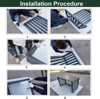 GENERIC Housse En Aluminium Résistant Aux Intempéries Pour Climatiseur - Protection Extérieure - Décoration - Réduction Du Bruit - Boîte De Pompe à Chaleur - Abri Pour Unité De Climatisation