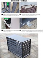  Housse De Climatiseur D'extérieur En Aluminium Résistant Aux Intempéries – Bouclier Décoratif Pour Unités AC Et Poubelles – Protection Pour équipement Et Unités D'extérieur