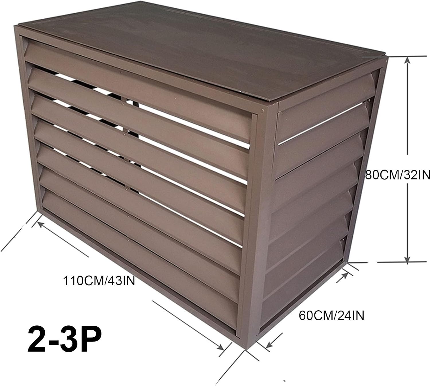 GENERIC Housse De Climatiseur Pour Mini Unités Séparées, Protection Extérieure, Réduction Du Bruit, Résistant Aux Intempéries, Clôture Décorative Pour Cacher Les Unités, Design Durable Et élégant