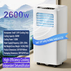  Climatiseur Portable, Unité De Climatisation Intelligente Avec Déshumidificateur Cool Et Modes De Ventilateur, Télécommande, Minuterie 24H, Kit De Fenêtre, Pas De Mur Requis Pour Le Bureau De La Chamb