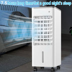 GENERIC Climatiseur Portable 3-en-1, Rafraîchisseur D’Air Évaporatif De 6L Avec Écran LED Et Oscillation à 90°, 3 Vitesses De Ventilation Réglables Et Minuterie De 7,5H, Ventilateur à Air Froid Pour Ma Black