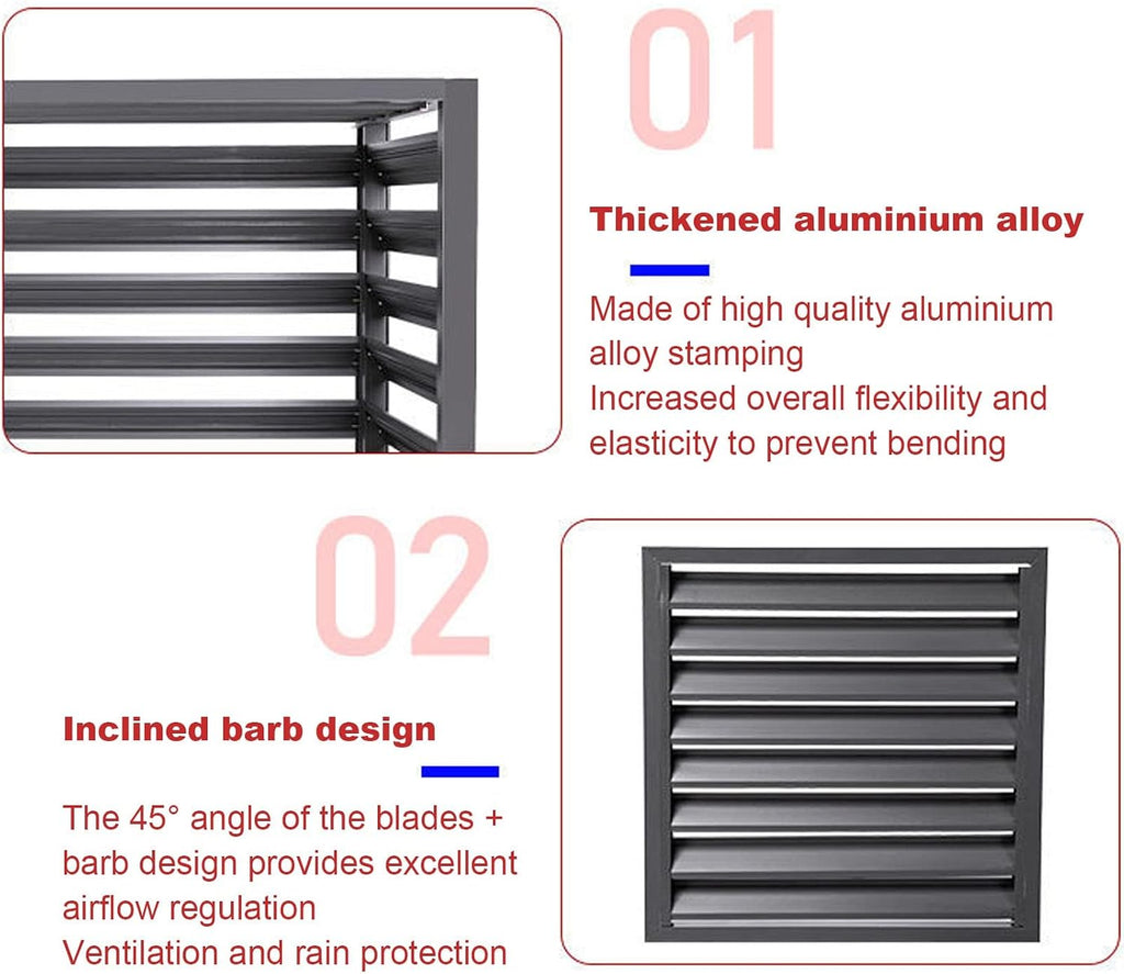 GENERIC Housse De Protection Pour Climatiseur Extérieur En Aluminium Pour Pompe à Chaleur - Protection Contre Les Intempéries Pour Climatiseurs Extérieurs