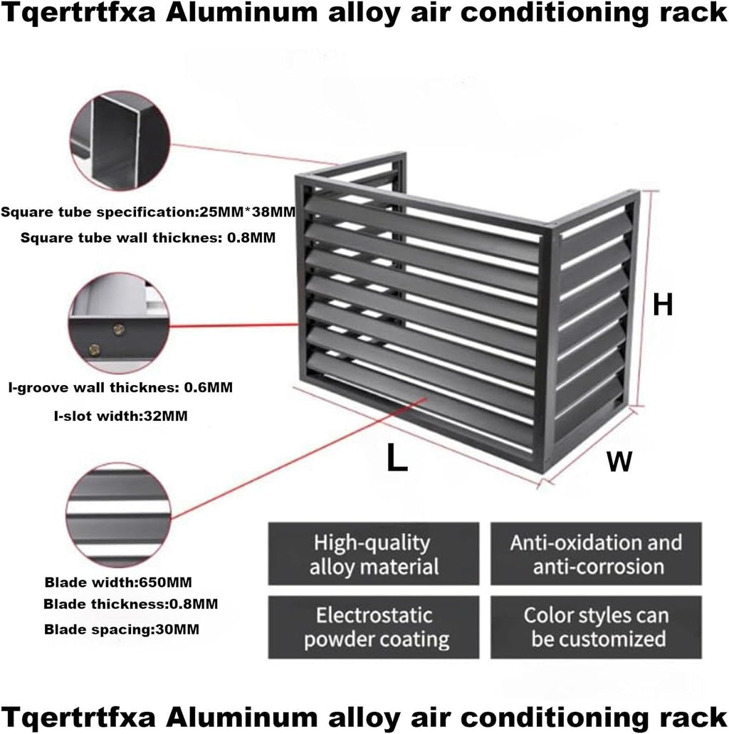 GENERIC Housse De Protection En Aluminium Pour Climatiseur – Protection Contre La Poussière Pour Unités Extérieures, Pompe à Chaleur, Résistante Aux Intempéries, Pour Utilisation En Intérieur/extérieur