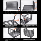 GENERIC Housse En Aluminium Pour Climatiseur Avec Bouclier De Pompe à Chaleur - Protection Extérieure - Résistante Aux Intempéries - Marron - 110 X 60 X 80 Cm - Durable Et Résistante Aux UV