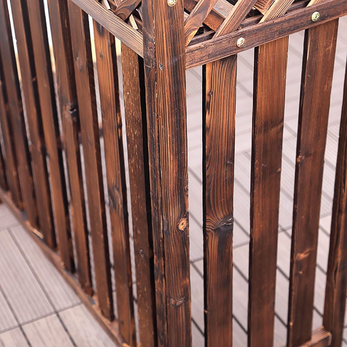GENERIC Étagère à Persiennes Pour Balcon, Jardin, Climatiseur, Extérieur, Grilles Pour Climatiseurs Et Pompes à Chaleur, élégante Et