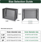  Housse De Protection En Aluminium Pour Climatiseur Extérieur - Pour Pompes à Chaleur 1,5P/2 ~ 3P/5P - Résistante Aux Intempéries - Protection En Feuille Pour Unités Extérieures (blanc, 110 X 60 X 80