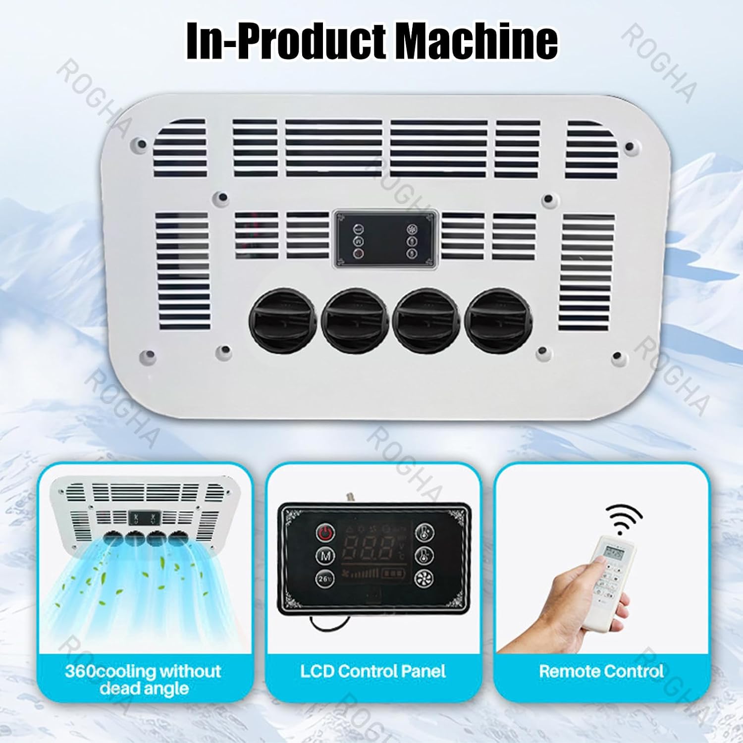 GENERIC Climatiseur électrique à Refroidissement Rapide Pour Camping-cars Et Camionnettes 12 V 9000 BTU