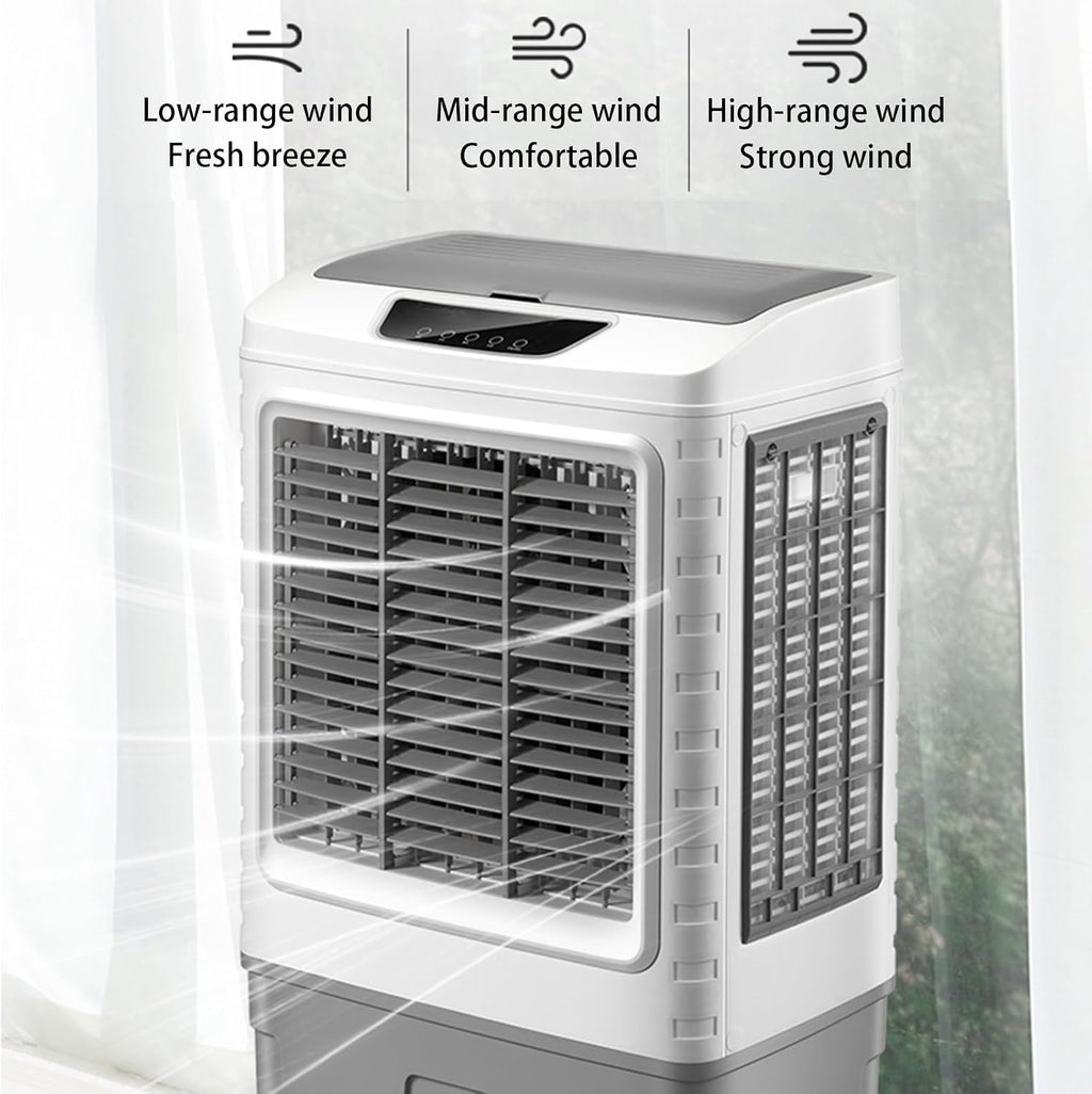  Climatiseur Portable À Évaporation Avec Oscillation À 55° Et 3 Vitesses De Vent, Grand Refroidisseur D'air Pour Chambre, Bureau, Usine