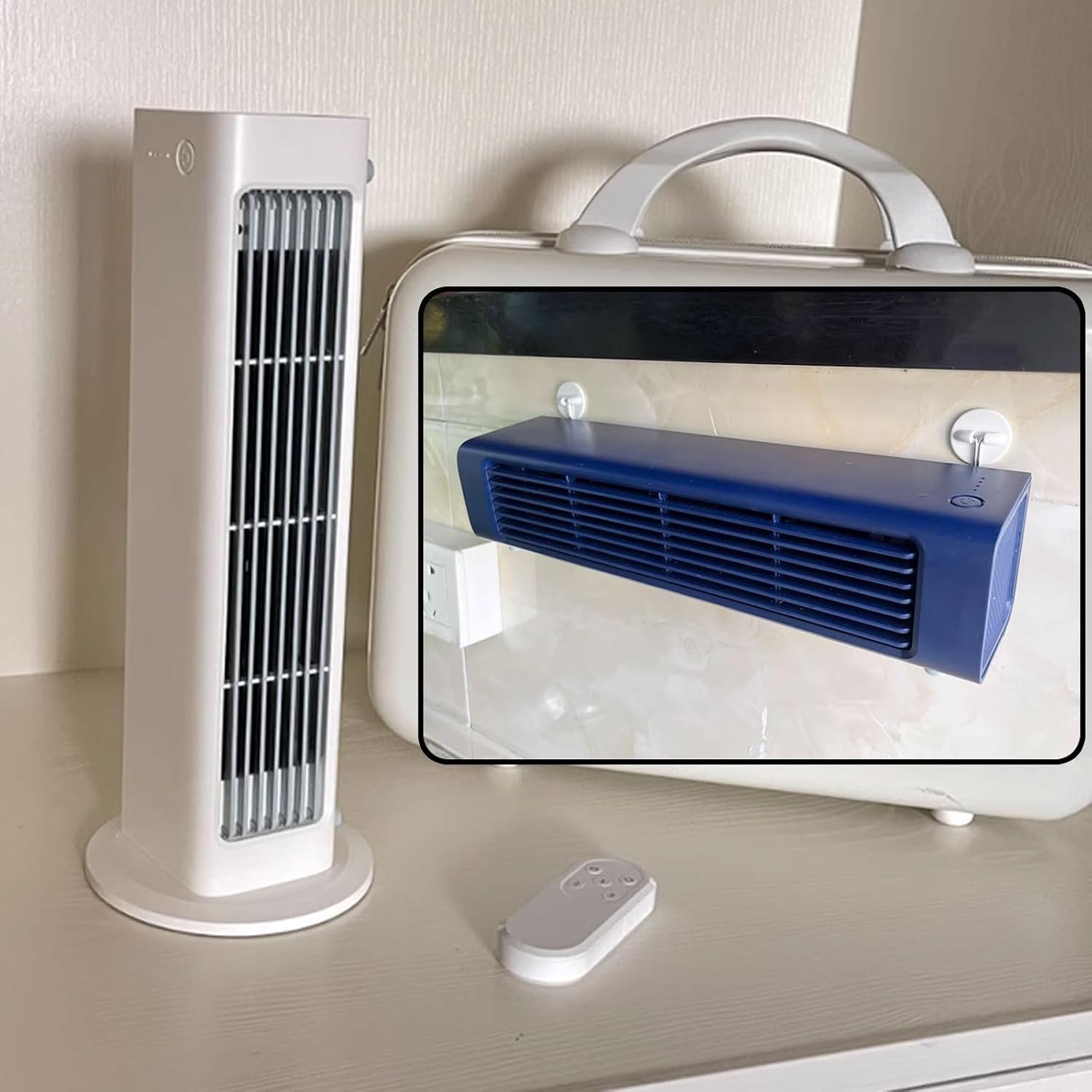  Ventilateur De Climatiseur Portable, Dispositif De Refroidissement Sans Lame Avec Télécommande, 3 Vitesses, Unité De Climatisation Murale Pour Bureau De Chambre à Coucher, Refroidisseur Portable Silen