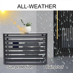 GENERIC Housse En Aluminium Pour Climatiseur Extérieur - Blanc - 100 Cm - Protège Les Unités De Climatisation - Poubelles - Sécurité Des Animaux Domestiques - Panneaux De Clôture D'isolation Des Feuilles.