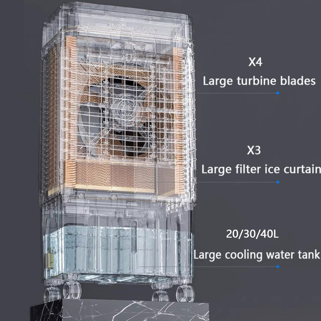 GENERIC Ventilateur De Climatiseur Portable Avec 3 Niveaux De Vitesse, Réservoir D'eau Extra Grand, Batteries De Refroidissement, Ventilateur De Refroidissement Rapide Et Sans Tuyau.Convient Pour Les Chambres