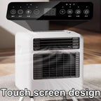  Climatiseur Portable à écran Tactile, 1400BTU Refroidisseur D'évaporation Compact Avec Conduit D'air Froid Pour Le Camping De Voiture De Bureau à Chambre à Coucher, Ventilateur De Refroidissement Pers