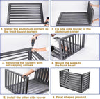 GENERIC Housse Décorative En Aluminium Pour Climatiseur Extérieur - Clôture élégante Pour Pompe à Chaleur - Protège Les Climatiseurs - Résistant Aux Intempéries - Convient à La Plupart Des Climatiseurs