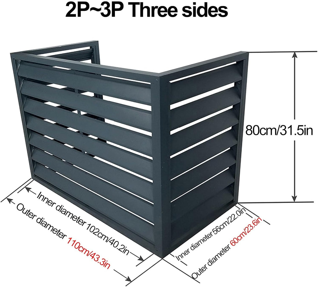GENERIC Housse De Protection Pour Climatiseur D'extérieur Robuste - Résistante Aux Intempéries - Protection Contre Les Intempéries - Cage CVC - Couvercle De Condensateur - Blanc - 110 X 60 X 80 Cm