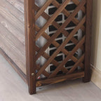  Support De Fleurs En Bois Massif Pour Climatiseur, Stores Décoratifs Pour Climatiseur, Grilles De Protection Pour Climatiseurs Et Pompes à Chaleur.