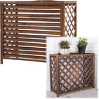  Support De Fleurs En Bois Massif Pour Climatiseur, Stores Décoratifs Pour Climatiseur, Grilles De Protection Pour Climatiseurs Et Pompes à Chaleur.