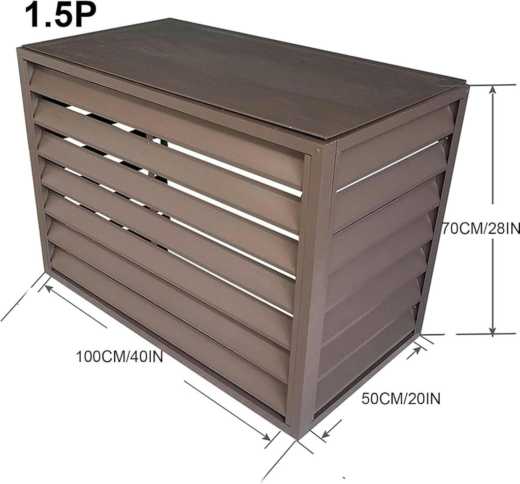  Clôture De Climatiseur Extérieur, Couvercle De Tuyau Divisé, Couvercle Antivol Robuste En Aluminium Pour Unité AC, Dissimuler Le Mini Condensateur Divisé, Parfait Pour Cacher Les Climatiseurs