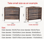  Housse En Bois Massif Pour Climatiseur – Grille Décorative Pour Climatiseurs Et Pompes à Chaleur Améliore La Protection Esthétique De La Maison Design Résistant Aux Intempéries