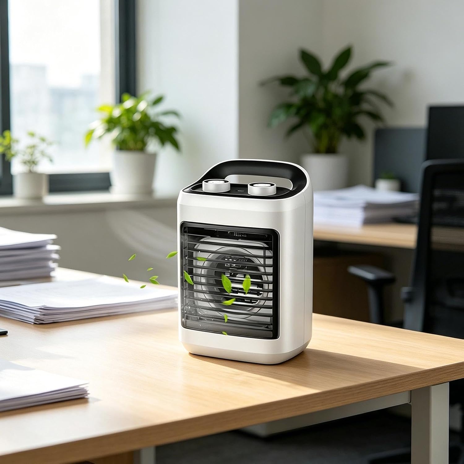  Refroidisseur D'Air Mini Portable | Ventilateur Climatiseur USB Bureau | 3 Vitesses Silencieux | Alimenté Par USB | 3 Vitesses & Fonctionnement Silencieux | Pour Chambre & Bureau