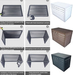 GENERIC Housse De Climatiseur D'extérieur En Aluminium – Mini Unité De Climatisation Divisée – Protection Résistante Aux Intempéries Et Réduction Du Bruit – Support Polyvalent Pour Plantes Grises Pour Unités