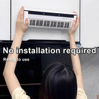 GENERIC Ventilateur Climatiseur Mural Evacuation Silencieux Rafraichisseur D'Air Mobile Avec Télécommande Rechargeable Et Sur Secteur 3 Vitesses De Ventilation(Black)