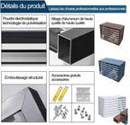  1.5P Climatiseur Mural Aluminium Composite Caisson Anti Bruit Pompe A Chaleur Support Climatiseur Exterieur Cache Clim,Étanche À La Poussière Et À L'eau Pour Intérieur Extérieur Support