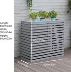  Housse De Protection Extérieure En Bois Pour Climatiseurs Et Pompes à Chaleur, Design élégant Pour Dissimuler Les Unités Et Résistant Aux Intempéries, Idéale Pour Les Terrasses Et Les Jardins