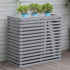  Housse De Protection Extérieure En Bois Pour Climatiseurs Et Pompes à Chaleur, Design élégant Pour Dissimuler Les Unités Et Résistant Aux Intempéries, Idéale Pour Les Terrasses Et Les Jardins
