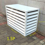 GENERIC Housse En Aluminium Résistant Aux Intempéries Pour Climatiseur - Protection Extérieure - Décoration - Réduction Du Bruit - Boîte De Pompe à Chaleur - Abri Pour Unité De Climatisation