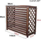  Climatiseur Extérieur Écran De Clôture Écran De Clôture De Climatisation En Bois Massif, Couvercle De Climatiseur En Bois For Unités Extérieures, Support D'usine D'étagère, Carbonisation/étanche (Siz