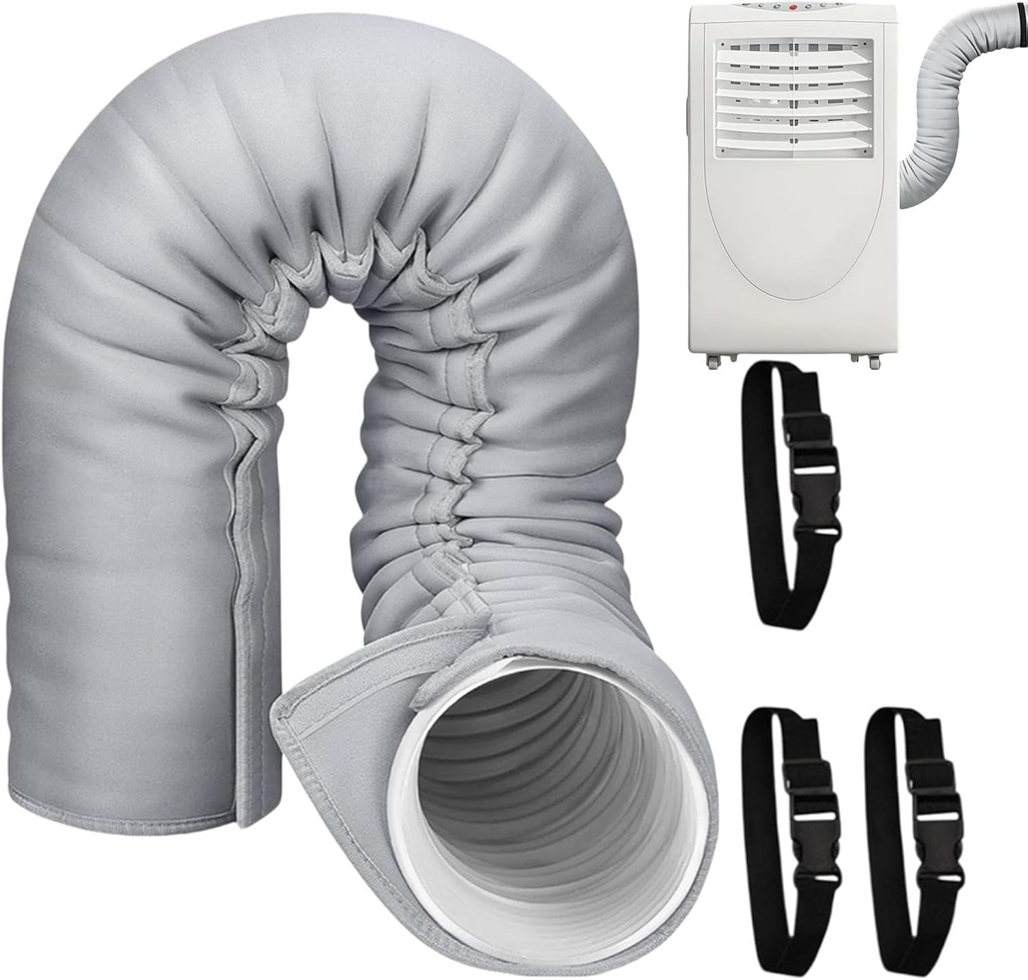  Manchon De Tube Isolé – Manchon D'isolation Pour Tuyau AC Portable | Enveloppement Thermique Pour éviter La Perte De Température, Disposition De Protection Thermique Solide Et Lisse