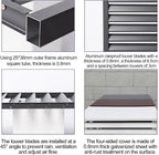 GENERIC Housse Réglable Pour Climatiseur Extérieur – Stores Divisés En Aluminium Résistant Aux Intempéries Et Bouclier De Pompe à Chaleur, Couleur élégante Pour Dissimuler L'unité AC, Clôture Durable Et
