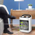  Ventilateur Climatiseur Portatif | Ventilateur D'Air Frais Pour Chambre,Modes Réglables Silencieux Avec Humidificateur - Rafraîchisseur D'Air Compact Pour Bureau Domicile Et Voyage