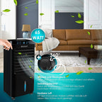  KESSER® Climatiseur Mobile 4 En 1 – Refroidisseur D'air Avec Télécommande Et Minuterie, Réservoir D'eau De 10 L, Ionisateur Et Humidificateur, Ventilateur Climatiseur Sans Tuyau D'évacuation, 3