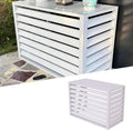 GENERIC Housse En Aluminium à 4 Panneaux Pour Climatiseur D'extérieur Et Poubelle Blanc 110 X 60 X 80 Cm