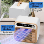 GENERIC Climatiseur Split Portable, Unité De Climatisation 5000 BTU Avec Wi-Fi Et Télécommande - Refroidissement Silencieux 40dB, Débit D’Air 130m³/h, Minuterie 12H Pour Camping-Car, Caravane, Campin 2m-Pipe