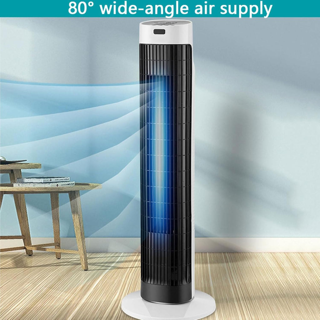 GENERIC Ventilateur De Refroidisseur D'air Sans Lame Portable, Tour D'évaporation à 3 Vitesses Avec 80 Oscillation, Circulateur D'air à Faible Bruit Pour Le Bureau De Chambre à Coucher, Conception Facile De P